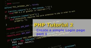 PHP tutorial 2 about Creating a login page 